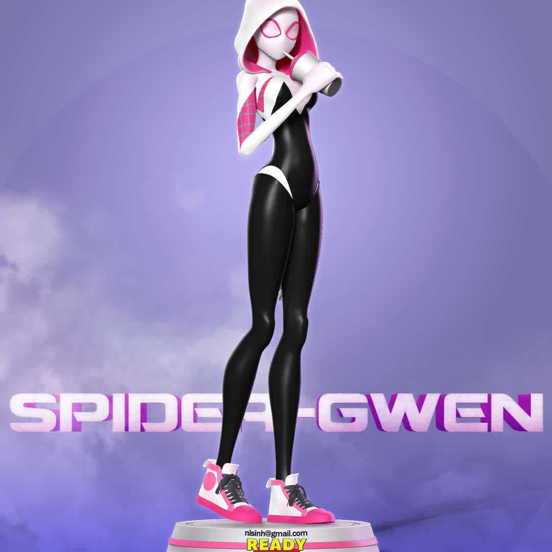 Refreshment with Spider-Gwen - Who is not thirsty? And so are superheroes :)

When you purchase this model, you will own:

- STL, OBJ file with 07 separated files (with key to connect together) is ready for 3D printing.

- Zbrush original files (ZTL) for you to customize as you like.

This is version 1.0 of this model.

Thanks for viewing! - The best files for 3D printing in the world. Stl models divided into parts to facilitate 3D printing. All kinds of characters, decoration, cosplay, prosthetics, pieces. Quality in 3D printing. Affordable 3D models. Low cost. Collective purchases of 3D files.