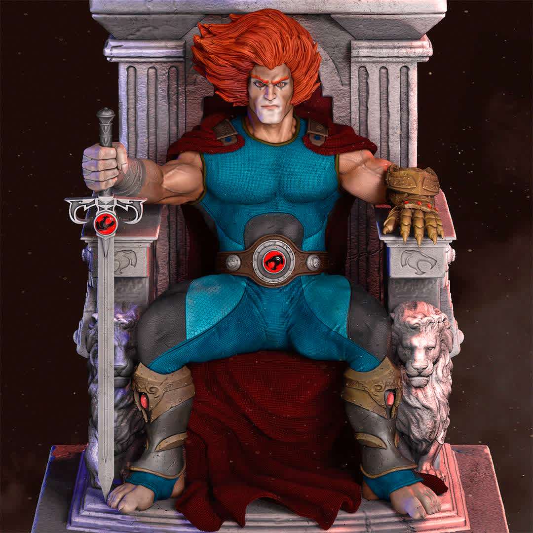 Rei Lion-o no Trono Fanart  - Inspired by the comics Thundercats (Dogs of War).

 - Los mejores archivos para impresión 3D del mundo. Modelos Stl divididos en partes para facilitar la impresión 3D. Todo tipo de personajes, decoración, cosplay, prótesis, piezas. Calidad en impresión 3D. Modelos 3D asequibles. Bajo costo. Compras colectivas de archivos 3D.