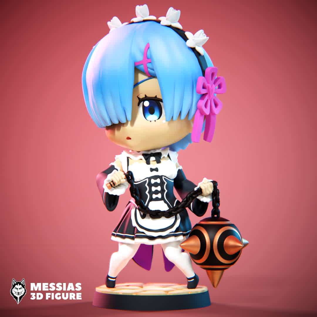 Rem Chibi -  Elevate your devotion to the Re:Zero anime to a whole new level with this incredible 3D figure of Rem! 

Stunning Details: Every curve, expression, and intricate detail has been meticulously reproduced in this high-quality figure. With astonishing precision, Rem looks ready to leap off the screen and come to life!

Cutting-Edge 3D Printing: Crafted using the latest 3D printing technology, this figure is a true tribute to your favorite character. Built to last, it's a collector's item that is sure to enchant all anime fans.

Decorate Your Space: Add a touch of magic and adventure to your home, office, or creative space with this unique Rem figure. Perfect for display, it also makes an incredible gift for fellow Re:Zero enthusiasts!

Don't miss the opportunity to keep Rem always by your side. Order your 3D figure today and dive into the thrilling world of Re:Zero like never before!  - Os melhores arquivos para impressão 3D do mundo. Modelos stl divididos em partes para facilitar a impressão 3D. Todos os tipos de personagens, decoração, cosplay, próteses, peças. Qualidade na impressão 3D. Modelos 3D com preço acessível. Baixo custo. Compras coletivas de arquivos 3D.