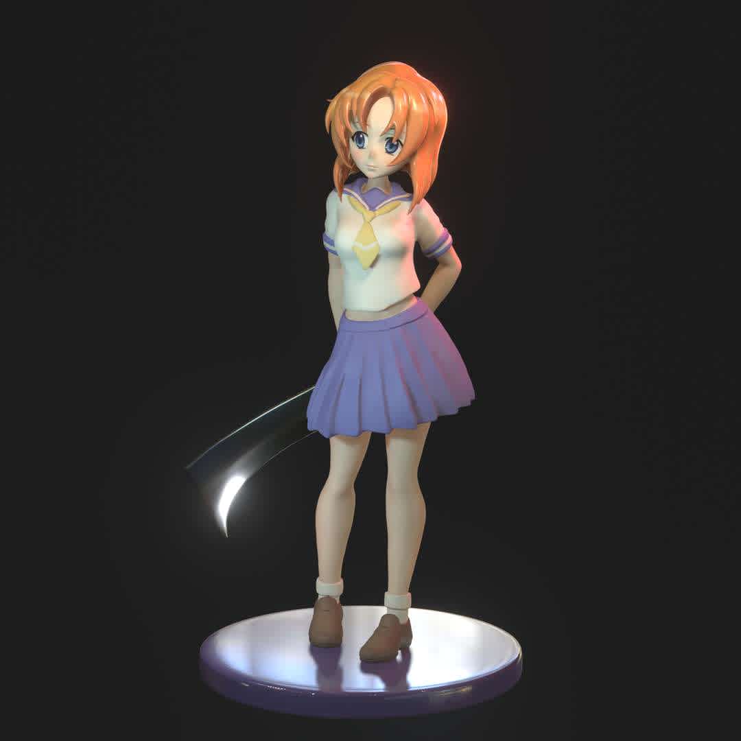 Rena Ryugu - Rena is a character from "Higurashi when they cry". - The best files for 3D printing in the world. Stl models divided into parts to facilitate 3D printing. All kinds of characters, decoration, cosplay, prosthetics, pieces. Quality in 3D printing. Affordable 3D models. Low cost. Collective purchases of 3D files.