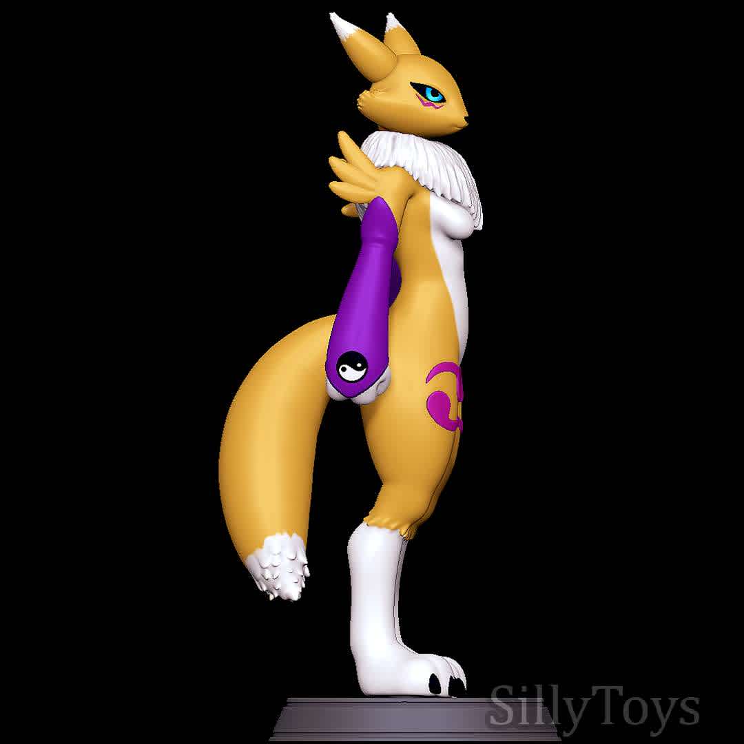 Renamon - Digimon - Thick Renamon! - The best files for 3D printing in the world. Stl models divided into parts to facilitate 3D printing. All kinds of characters, decoration, cosplay, prosthetics, pieces. Quality in 3D printing. Affordable 3D models. Low cost. Collective purchases of 3D files.