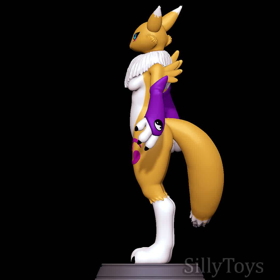 Renamon - Digimon - Thick Renamon! - The best files for 3D printing in the world. Stl models divided into parts to facilitate 3D printing. All kinds of characters, decoration, cosplay, prosthetics, pieces. Quality in 3D printing. Affordable 3D models. Low cost. Collective purchases of 3D files.