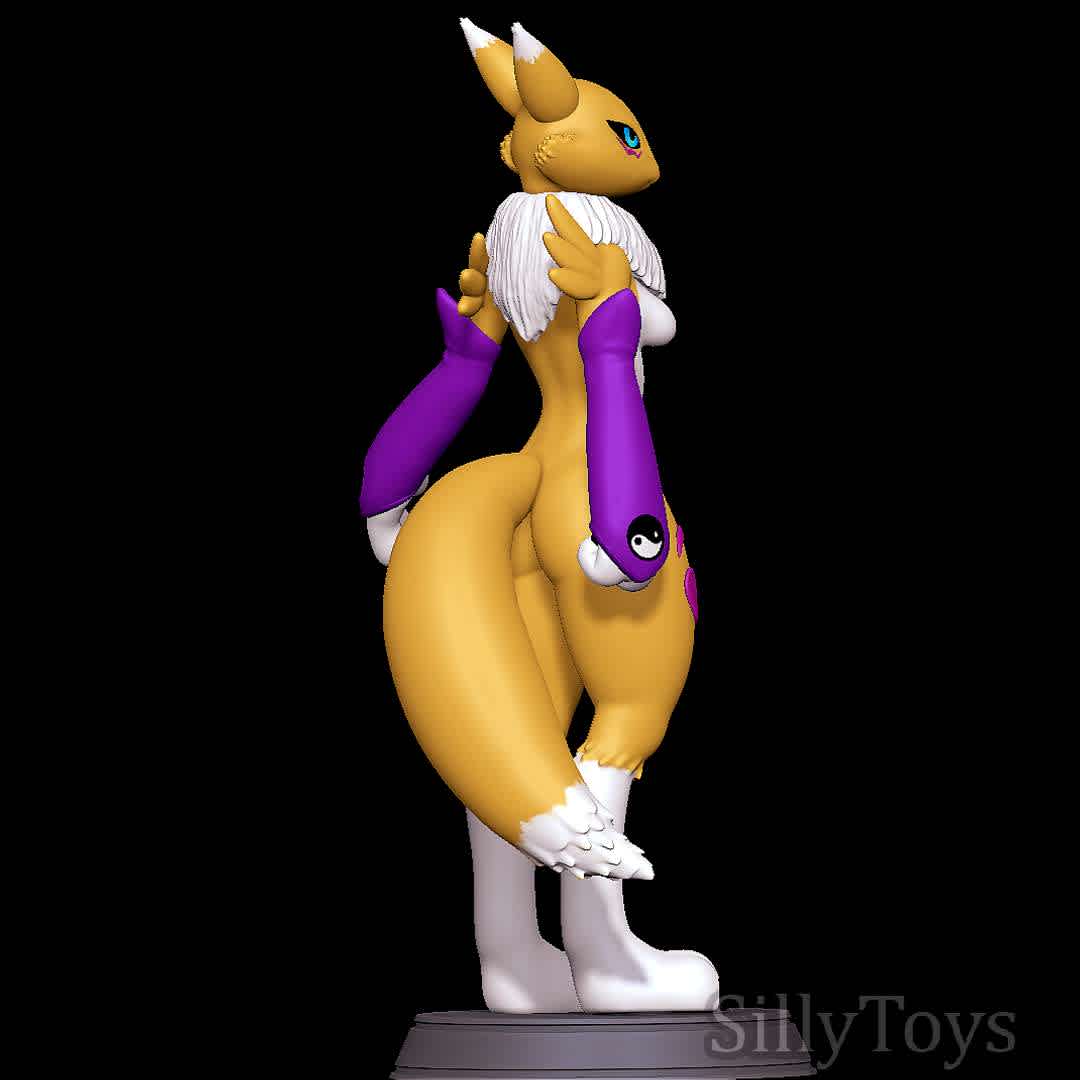 Renamon - Digimon - Thick Renamon! - The best files for 3D printing in the world. Stl models divided into parts to facilitate 3D printing. All kinds of characters, decoration, cosplay, prosthetics, pieces. Quality in 3D printing. Affordable 3D models. Low cost. Collective purchases of 3D files.