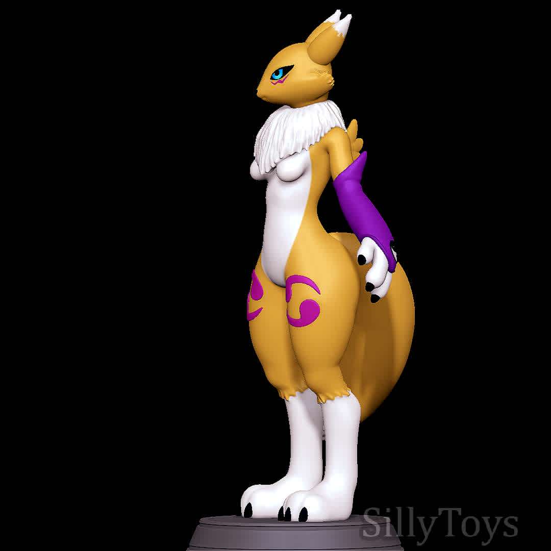 Renamon - Digimon - Thick Renamon! - The best files for 3D printing in the world. Stl models divided into parts to facilitate 3D printing. All kinds of characters, decoration, cosplay, prosthetics, pieces. Quality in 3D printing. Affordable 3D models. Low cost. Collective purchases of 3D files.