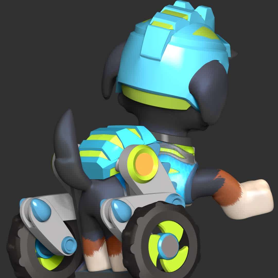 Rex - PAW Patrol  - **Rex is character primary purpose is to help dinosaurs and the PAW Patrol on their Dino Rescue missions, usually for communicative purposes.**

**The model ready for 3D printing.**

These information of model:

**- Format files: STL, OBJ to supporting 3D printing.**

**- Can be assembled without glue (glue is optional)**

**- Split down to 2 parts**

**- The height of current model is 20 cm and you can free to scale it.**

**- ZTL format for Zbrush for you to customize as you like.**

Please don't hesitate to contact me if you have any issues question.

If you see this model useful, please vote positively for it. - Os melhores arquivos para impressão 3D do mundo. Modelos stl divididos em partes para facilitar a impressão 3D. Todos os tipos de personagens, decoração, cosplay, próteses, peças. Qualidade na impressão 3D. Modelos 3D com preço acessível. Baixo custo. Compras coletivas de arquivos 3D.