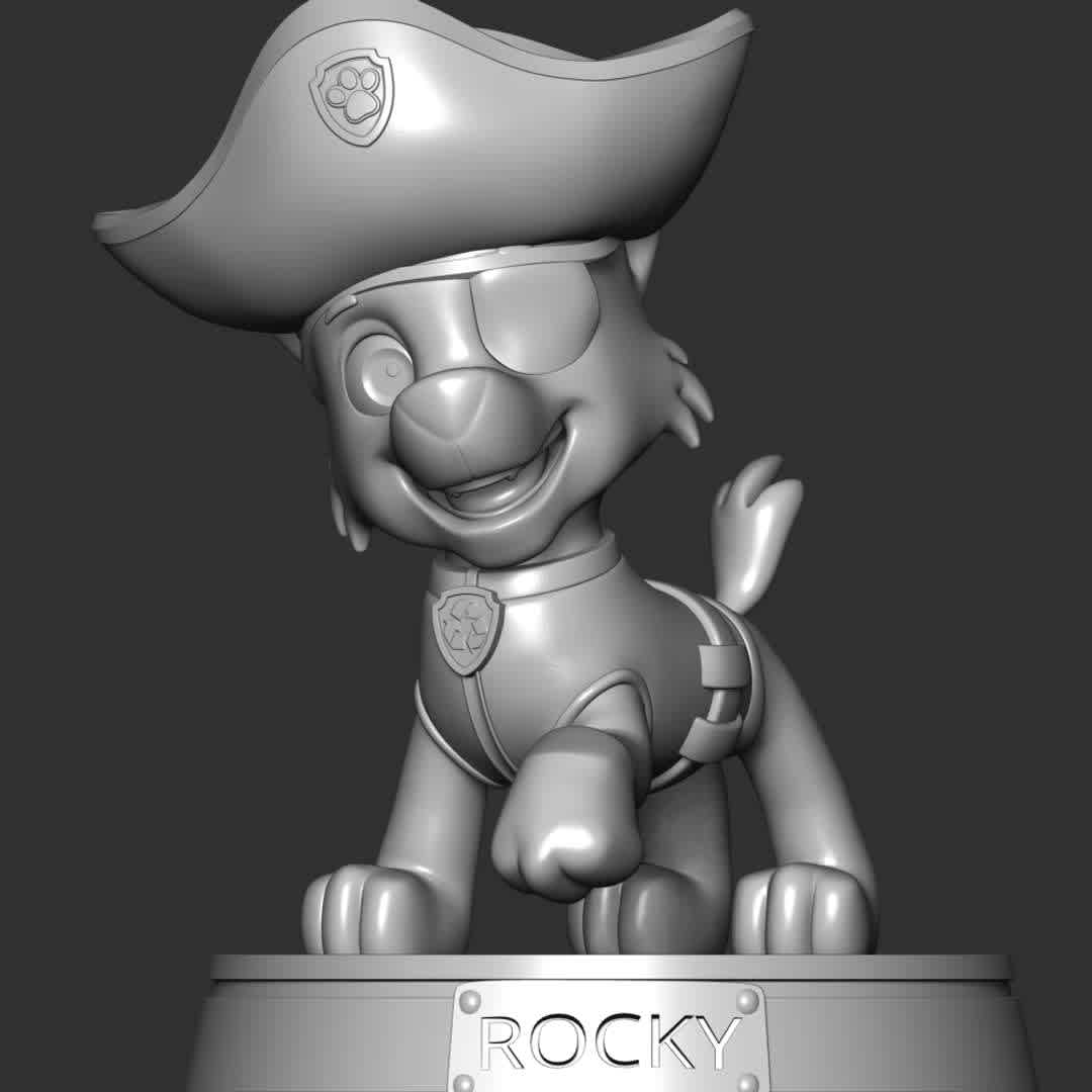 Rocky Halloween - Paw Patrol - These information of model:

**- The height of current model is 20 cm and you can free to scale it.**

**- Format files: STL, OBJ to supporting 3D printing.**

Please don't hesitate to contact me if you have any issues question. - The best files for 3D printing in the world. Stl models divided into parts to facilitate 3D printing. All kinds of characters, decoration, cosplay, prosthetics, pieces. Quality in 3D printing. Affordable 3D models. Low cost. Collective purchases of 3D files.