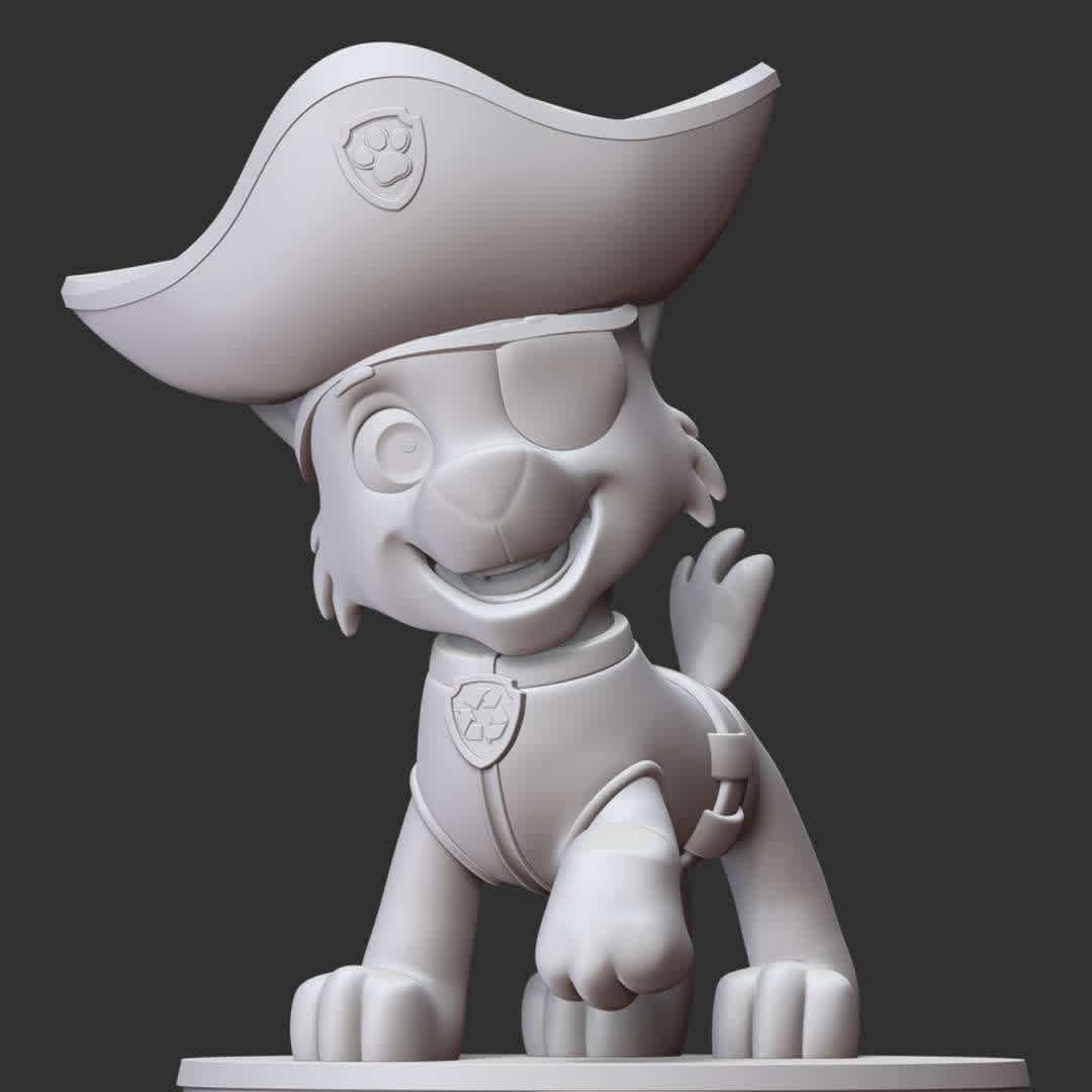 Rocky Halloween - Paw Patrol - These information of model:

**- The height of current model is 20 cm and you can free to scale it.**

**- Format files: STL, OBJ to supporting 3D printing.**

Please don't hesitate to contact me if you have any issues question. - The best files for 3D printing in the world. Stl models divided into parts to facilitate 3D printing. All kinds of characters, decoration, cosplay, prosthetics, pieces. Quality in 3D printing. Affordable 3D models. Low cost. Collective purchases of 3D files.