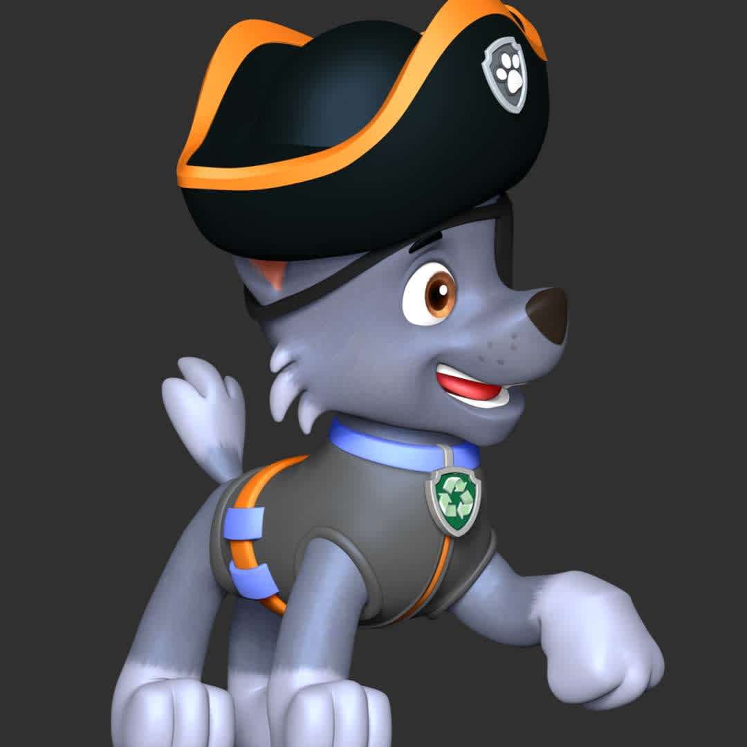 Rocky Halloween - Paw Patrol - These information of model:

**- The height of current model is 20 cm and you can free to scale it.**

**- Format files: STL, OBJ to supporting 3D printing.**

Please don't hesitate to contact me if you have any issues question. - The best files for 3D printing in the world. Stl models divided into parts to facilitate 3D printing. All kinds of characters, decoration, cosplay, prosthetics, pieces. Quality in 3D printing. Affordable 3D models. Low cost. Collective purchases of 3D files.