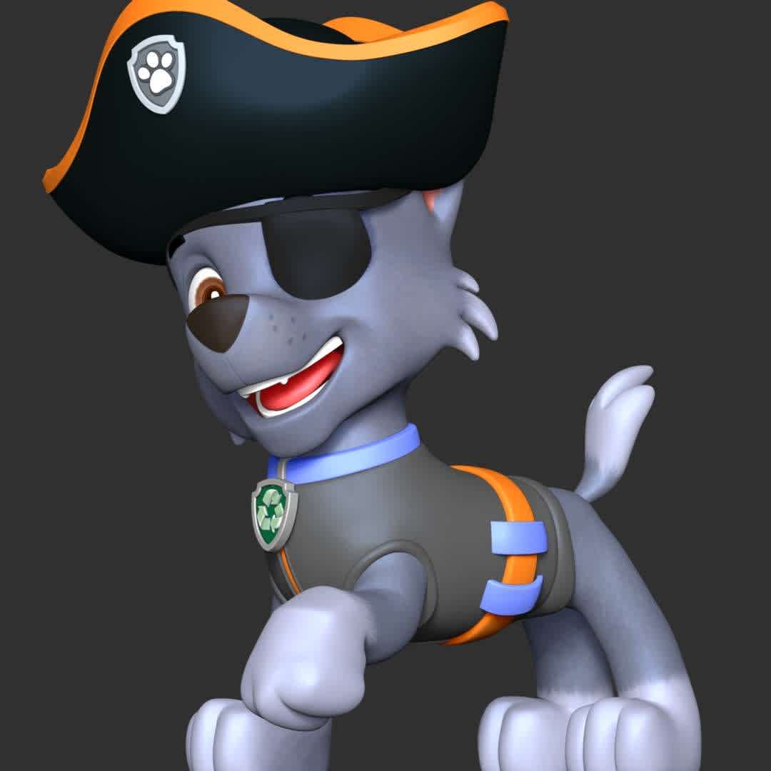 Rocky Halloween - Paw Patrol - These information of model:

**- The height of current model is 20 cm and you can free to scale it.**

**- Format files: STL, OBJ to supporting 3D printing.**

Please don't hesitate to contact me if you have any issues question. - The best files for 3D printing in the world. Stl models divided into parts to facilitate 3D printing. All kinds of characters, decoration, cosplay, prosthetics, pieces. Quality in 3D printing. Affordable 3D models. Low cost. Collective purchases of 3D files.