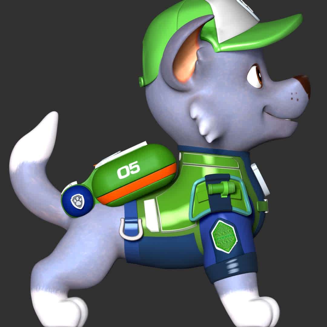 Rocky Recycler - PAW Patrol The Movie - These information of model:

**- The height of current model is 30 cm and you can free to scale it.**

**- Format files: STL, OBJ to supporting 3D printing.**

Please don't hesitate to contact me if you have any issues question. - The best files for 3D printing in the world. Stl models divided into parts to facilitate 3D printing. All kinds of characters, decoration, cosplay, prosthetics, pieces. Quality in 3D printing. Affordable 3D models. Low cost. Collective purchases of 3D files.