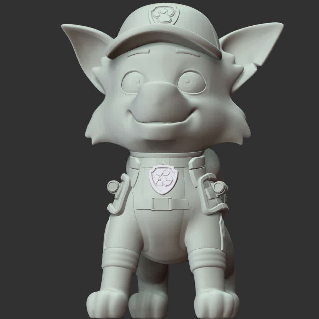 Rocky Recycler - PAW Patrol The Movie - These information of model:

**- The height of current model is 30 cm and you can free to scale it.**

**- Format files: STL, OBJ to supporting 3D printing.**

Please don't hesitate to contact me if you have any issues question. - The best files for 3D printing in the world. Stl models divided into parts to facilitate 3D printing. All kinds of characters, decoration, cosplay, prosthetics, pieces. Quality in 3D printing. Affordable 3D models. Low cost. Collective purchases of 3D files.