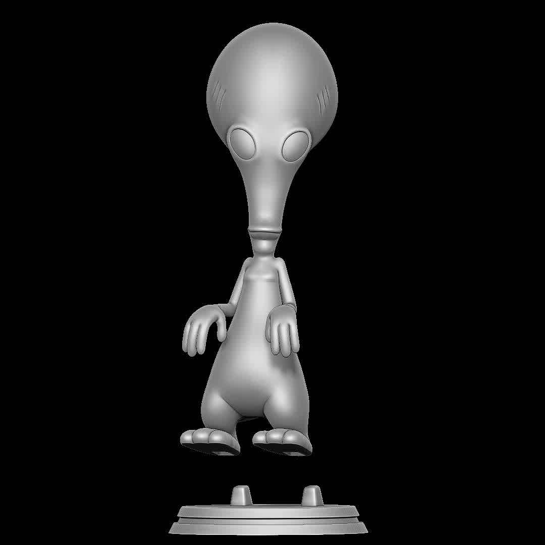 Roger - American Dad - Character from American Dad
 - The best files for 3D printing in the world. Stl models divided into parts to facilitate 3D printing. All kinds of characters, decoration, cosplay, prosthetics, pieces. Quality in 3D printing. Affordable 3D models. Low cost. Collective purchases of 3D files.