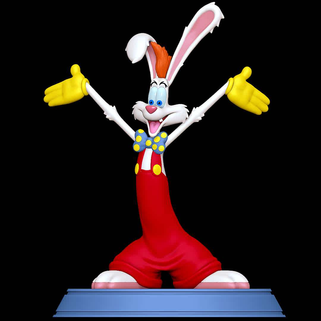 Roger Rabbit - Who Framed Roger Rabbit - classic - The best files for 3D printing in the world. Stl models divided into parts to facilitate 3D printing. All kinds of characters, decoration, cosplay, prosthetics, pieces. Quality in 3D printing. Affordable 3D models. Low cost. Collective purchases of 3D files.