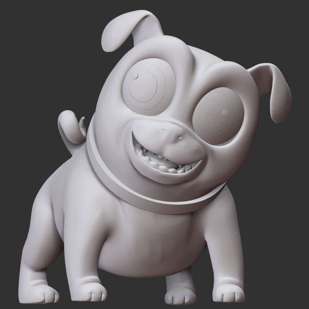 Rolly - puppy dog Pals - These information of model:

**- The height of current model is 20 cm and you can free to scale it.**

**- Format files: STL, OBJ to supporting 3D printing.**

Please don't hesitate to contact me if you have any issues question. - Os melhores arquivos para impressão 3D do mundo. Modelos stl divididos em partes para facilitar a impressão 3D. Todos os tipos de personagens, decoração, cosplay, próteses, peças. Qualidade na impressão 3D. Modelos 3D com preço acessível. Baixo custo. Compras coletivas de arquivos 3D.