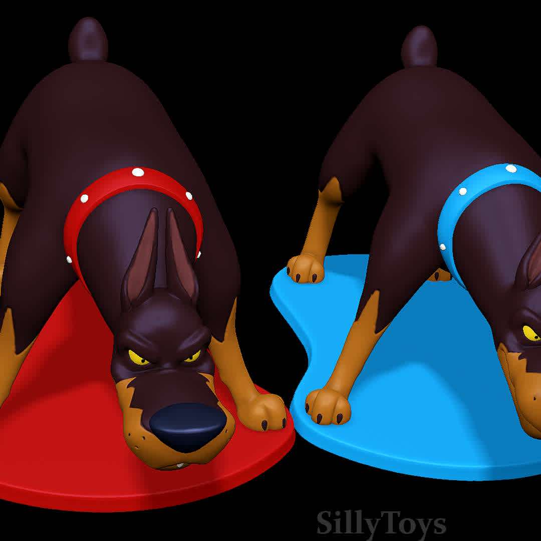 Roscoe and Desoto - Oliver & Company - Angry Dogs - The best files for 3D printing in the world. Stl models divided into parts to facilitate 3D printing. All kinds of characters, decoration, cosplay, prosthetics, pieces. Quality in 3D printing. Affordable 3D models. Low cost. Collective purchases of 3D files.