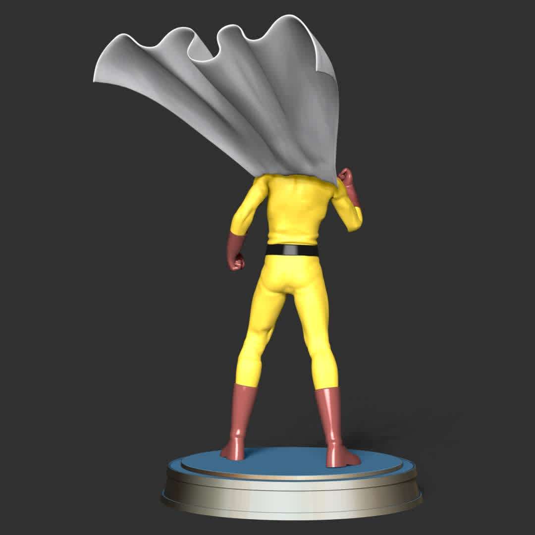 Saitima - One Punch Man - This model has a height of 15 cm.
When you purchase this model, you will own:

- STL, OBJ file with 06 separated files (with key to connect together) is ready for 3D printing.

- Zbrush original files (ZTL) for you to customize as you like.

This is version 1.0 of this model.

Hope you like him. Thanks for viewing! - Los mejores archivos para impresión 3D del mundo. Modelos Stl divididos en partes para facilitar la impresión 3D. Todo tipo de personajes, decoración, cosplay, prótesis, piezas. Calidad en impresión 3D. Modelos 3D asequibles. Bajo costo. Compras colectivas de archivos 3D.