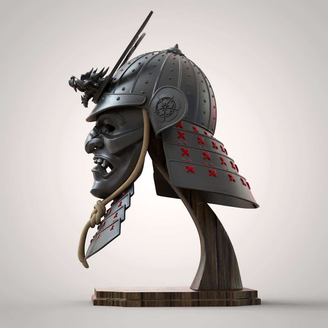 Samurai Kabuto Helmet Japanese Warior 3D print model - This is a 3D STL file for CNC machine, that is compatible with Aspire, Artcam, and also other platforms that support the STL format(Blender, Zbrush, Maya, etc...) File for print it personally on a 3d printer. The size of this design is adjustable to your needs. After Payment You will get directly the link to Download This design was made by the Maskitto team. All the rights belong to the creators, therefore, it is forbidden to resell nor share this design as a digital file. However, you are allowed to sell the product that you carve in wood on your CNC from our file Feel free to contact for every issue or information.The helmet is sized for a standard adult's head.All parts are already displayed in print position.Rope(Shinobi) and tape to connect the helmet parts you need to have. Print size the biggest part (helmet bowl):length - 222mm/ width - 222 mm /height - 165 mm - Os melhores arquivos para impressão 3D do mundo. Modelos stl divididos em partes para facilitar a impressão 3D. Todos os tipos de personagens, decoração, cosplay, próteses, peças. Qualidade na impressão 3D. Modelos 3D com preço acessível. Baixo custo. Compras coletivas de arquivos 3D.