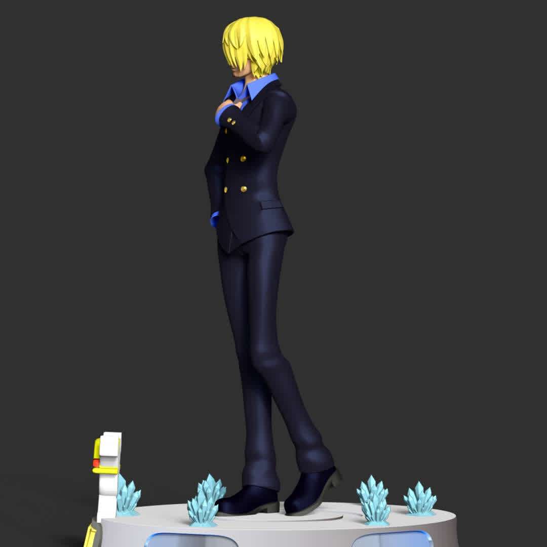 Sanji - One Piece - Sanji is the cook of the Straw Hat Pirates and one of the Nine Senior Officers of the Straw Hat Grand Fleet.He is the fifth member of the crew and the fourth to join.

Information: This model has a height of 18 cm.

When you purchase this model, you will own:
 
- STL, OBJ file with 3 separated files (included key to connect parts) is ready for 3D printing.
- Zbrush original files (ZTL) for you to customize as you like.

This is version 1.0 of this model.
Thanks for viewing! Hope you like him. - Os melhores arquivos para impressão 3D do mundo. Modelos stl divididos em partes para facilitar a impressão 3D. Todos os tipos de personagens, decoração, cosplay, próteses, peças. Qualidade na impressão 3D. Modelos 3D com preço acessível. Baixo custo. Compras coletivas de arquivos 3D.