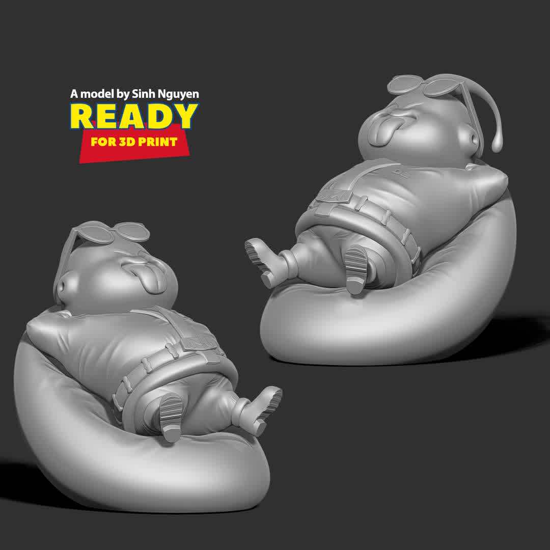 Santa Buu resting  - Majin Buu: Christmas is coming, find a moment of peace for yourself!

Basic parameters:

- STL, OBJ format for 3D printing with 4 discrete objects
- ZTL format for Zbrush (version 2019.1.2 or later)
- Model height: 15cm
- Version 1.0 - Polygons: 1218765 & Vertices: 767624

Model ready for 3D printing.

Hope you like him. Thanks for viewing! - Los mejores archivos para impresión 3D del mundo. Modelos Stl divididos en partes para facilitar la impresión 3D. Todo tipo de personajes, decoración, cosplay, prótesis, piezas. Calidad en impresión 3D. Modelos 3D asequibles. Bajo costo. Compras colectivas de archivos 3D.