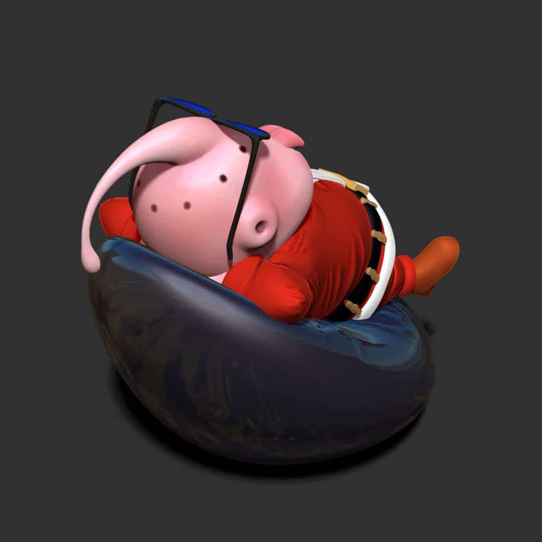 Santa Buu resting  - Majin Buu: Christmas is coming, find a moment of peace for yourself!

Basic parameters:

- STL, OBJ format for 3D printing with 4 discrete objects
- ZTL format for Zbrush (version 2019.1.2 or later)
- Model height: 15cm
- Version 1.0 - Polygons: 1218765 & Vertices: 767624

Model ready for 3D printing.

Hope you like him. Thanks for viewing! - Os melhores arquivos para impressão 3D do mundo. Modelos stl divididos em partes para facilitar a impressão 3D. Todos os tipos de personagens, decoração, cosplay, próteses, peças. Qualidade na impressão 3D. Modelos 3D com preço acessível. Baixo custo. Compras coletivas de arquivos 3D.