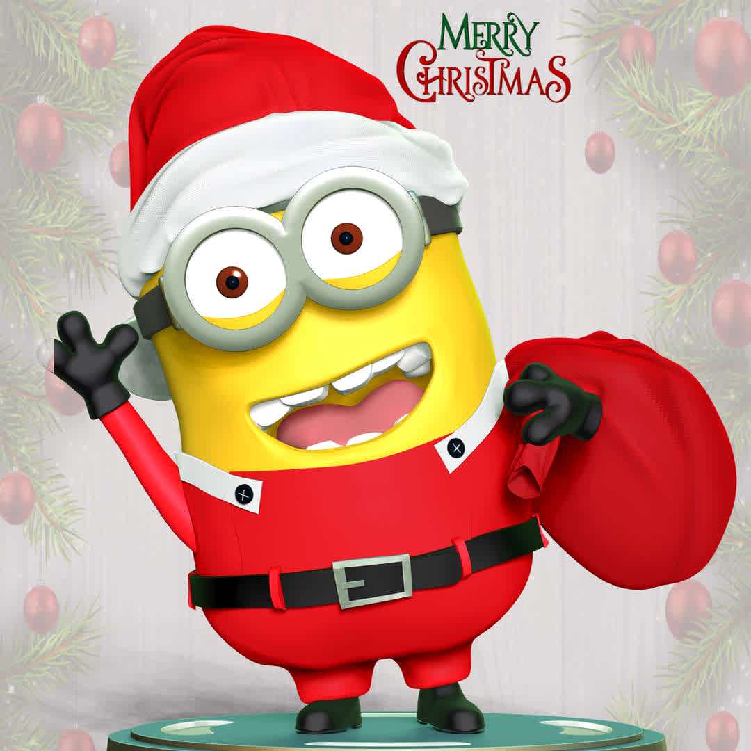 Santa Dave Minion - Dave is one of the Minions. Dave is a two-eyed and medium-sized minion with nice combed hair.

These information of this model:
- The model ready for 3D printing.
- The model current size is 20cm height, but you are free to scale it.
- Files format: STL, OBJ (included 02 separated files is ready for 3D printing). 
 - Also includes Zbrush original file (ZTL) for you to customize as you like.

Hope you like it.
If you have any questions please don't hesitate to contact me. I will respond you ASAP. - Os melhores arquivos para impressão 3D do mundo. Modelos stl divididos em partes para facilitar a impressão 3D. Todos os tipos de personagens, decoração, cosplay, próteses, peças. Qualidade na impressão 3D. Modelos 3D com preço acessível. Baixo custo. Compras coletivas de arquivos 3D.