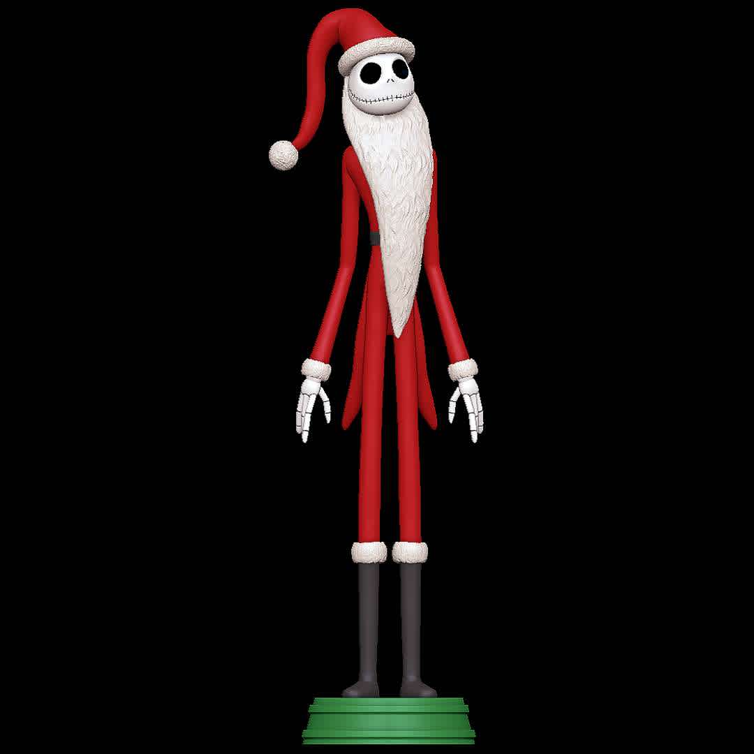 Santa Jack Skellington - Nightmare Before Christmas - Jack with Santa outfit
 - The best files for 3D printing in the world. Stl models divided into parts to facilitate 3D printing. All kinds of characters, decoration, cosplay, prosthetics, pieces. Quality in 3D printing. Affordable 3D models. Low cost. Collective purchases of 3D files.