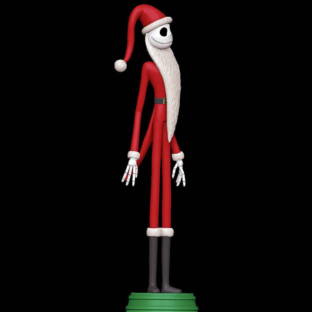 Santa Jack Skellington - Nightmare Before Christmas - Jack with Santa outfit
 - The best files for 3D printing in the world. Stl models divided into parts to facilitate 3D printing. All kinds of characters, decoration, cosplay, prosthetics, pieces. Quality in 3D printing. Affordable 3D models. Low cost. Collective purchases of 3D files.