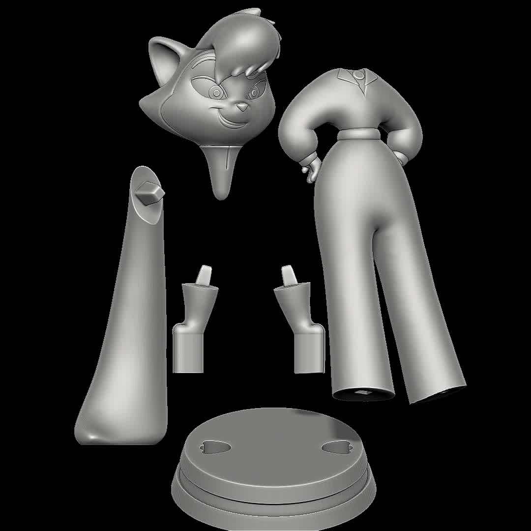 Sawyer - Cats Don't Dance - Character from Cats Don't Dance - The best files for 3D printing in the world. Stl models divided into parts to facilitate 3D printing. All kinds of characters, decoration, cosplay, prosthetics, pieces. Quality in 3D printing. Affordable 3D models. Low cost. Collective purchases of 3D files.