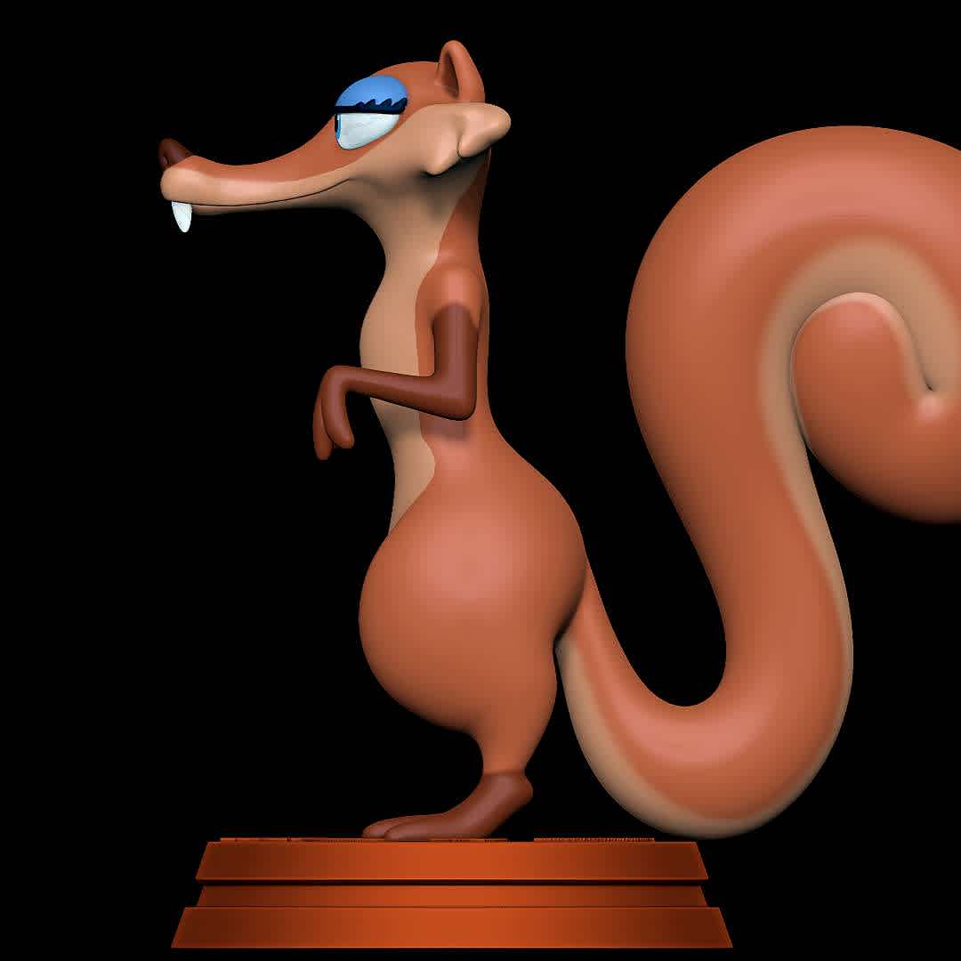 Scratte - Ice Age - character from ice age
 - The best files for 3D printing in the world. Stl models divided into parts to facilitate 3D printing. All kinds of characters, decoration, cosplay, prosthetics, pieces. Quality in 3D printing. Affordable 3D models. Low cost. Collective purchases of 3D files.