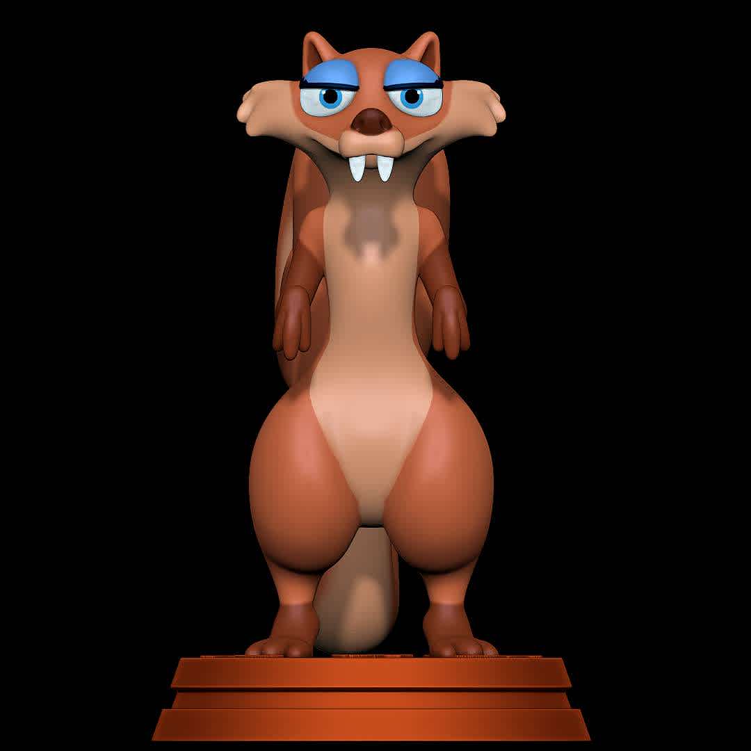 Scratte - Ice Age - character from ice age
 - The best files for 3D printing in the world. Stl models divided into parts to facilitate 3D printing. All kinds of characters, decoration, cosplay, prosthetics, pieces. Quality in 3D printing. Affordable 3D models. Low cost. Collective purchases of 3D files.