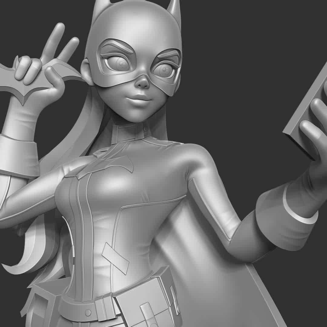 Selfie Batgirl  - Batgirl also likes to look good on social media.

Information: this model has a height of 30cm.

When you purchase this model, you will own:

STL, OBJ file with 07 separated files (with key to connect together) is ready for 3D printing.

Zbrush original files (ZTL) for you to customize as you like.

This is version 1.0 of this model.

Hope you like her. Please vote positively for me if it is useful to you. Thanks so much!!!! - The best files for 3D printing in the world. Stl models divided into parts to facilitate 3D printing. All kinds of characters, decoration, cosplay, prosthetics, pieces. Quality in 3D printing. Affordable 3D models. Low cost. Collective purchases of 3D files.