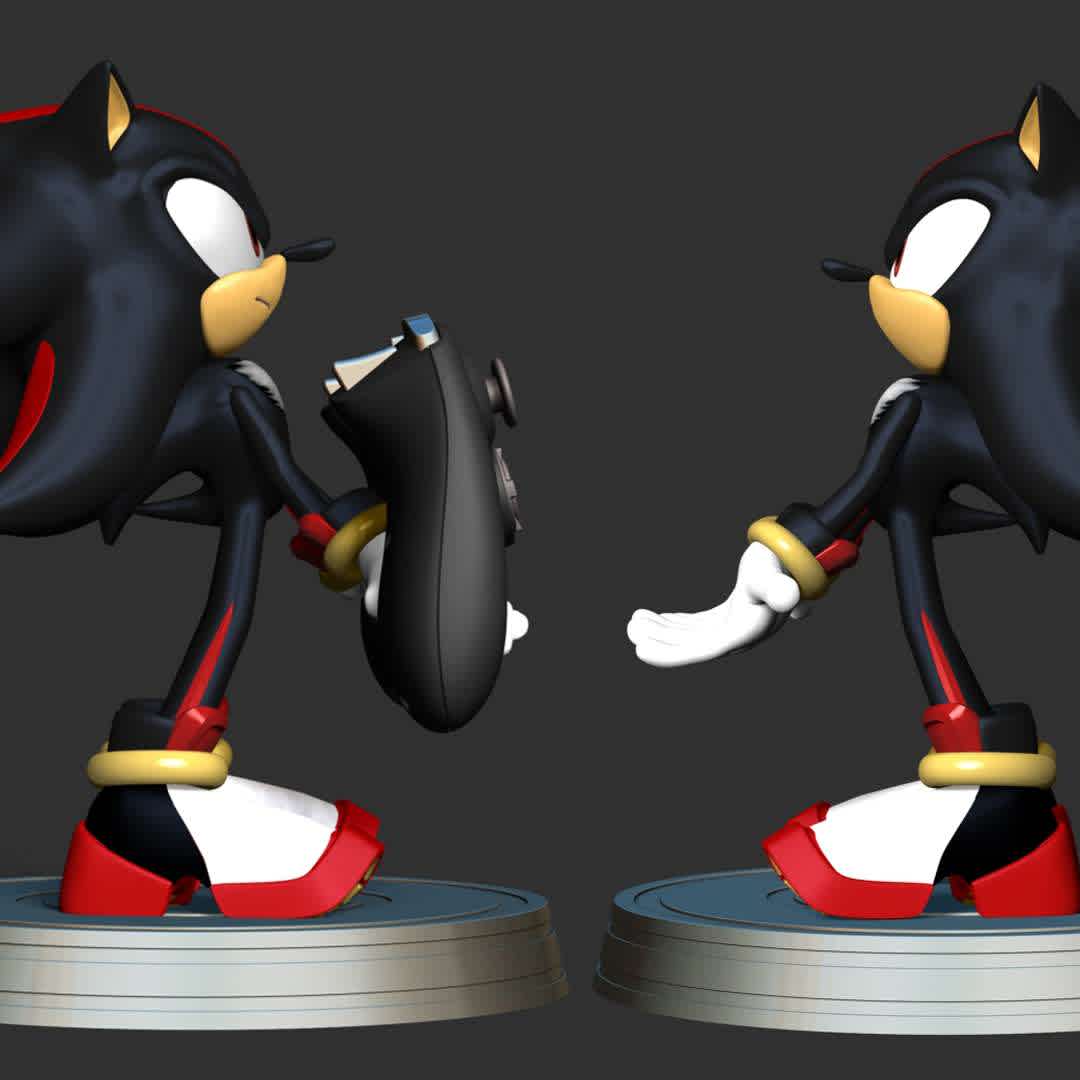 Shadow The Hedgehog - Information: This model has a height of 15 cm.

When you purchase this model, you will own:

- STL, OBJ file with 05 separated files (with key to connect together) is ready for 3D printing.

- Zbrush original files (ZTL) for you to customize as you like.

This is version 1.0 of this model.

Hope you like him. Thanks for viewing! - The best files for 3D printing in the world. Stl models divided into parts to facilitate 3D printing. All kinds of characters, decoration, cosplay, prosthetics, pieces. Quality in 3D printing. Affordable 3D models. Low cost. Collective purchases of 3D files.