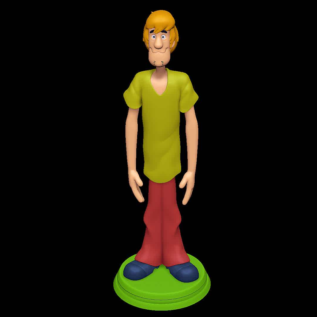 Shaggy - Scooby Doo - Classic one - The best files for 3D printing in the world. Stl models divided into parts to facilitate 3D printing. All kinds of characters, decoration, cosplay, prosthetics, pieces. Quality in 3D printing. Affordable 3D models. Low cost. Collective purchases of 3D files.