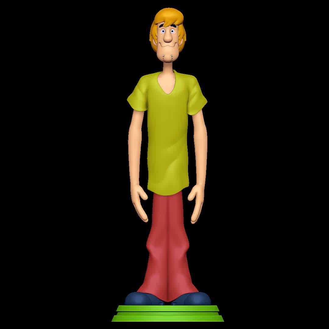 Shaggy - Scooby Doo - Classic one - The best files for 3D printing in the world. Stl models divided into parts to facilitate 3D printing. All kinds of characters, decoration, cosplay, prosthetics, pieces. Quality in 3D printing. Affordable 3D models. Low cost. Collective purchases of 3D files.