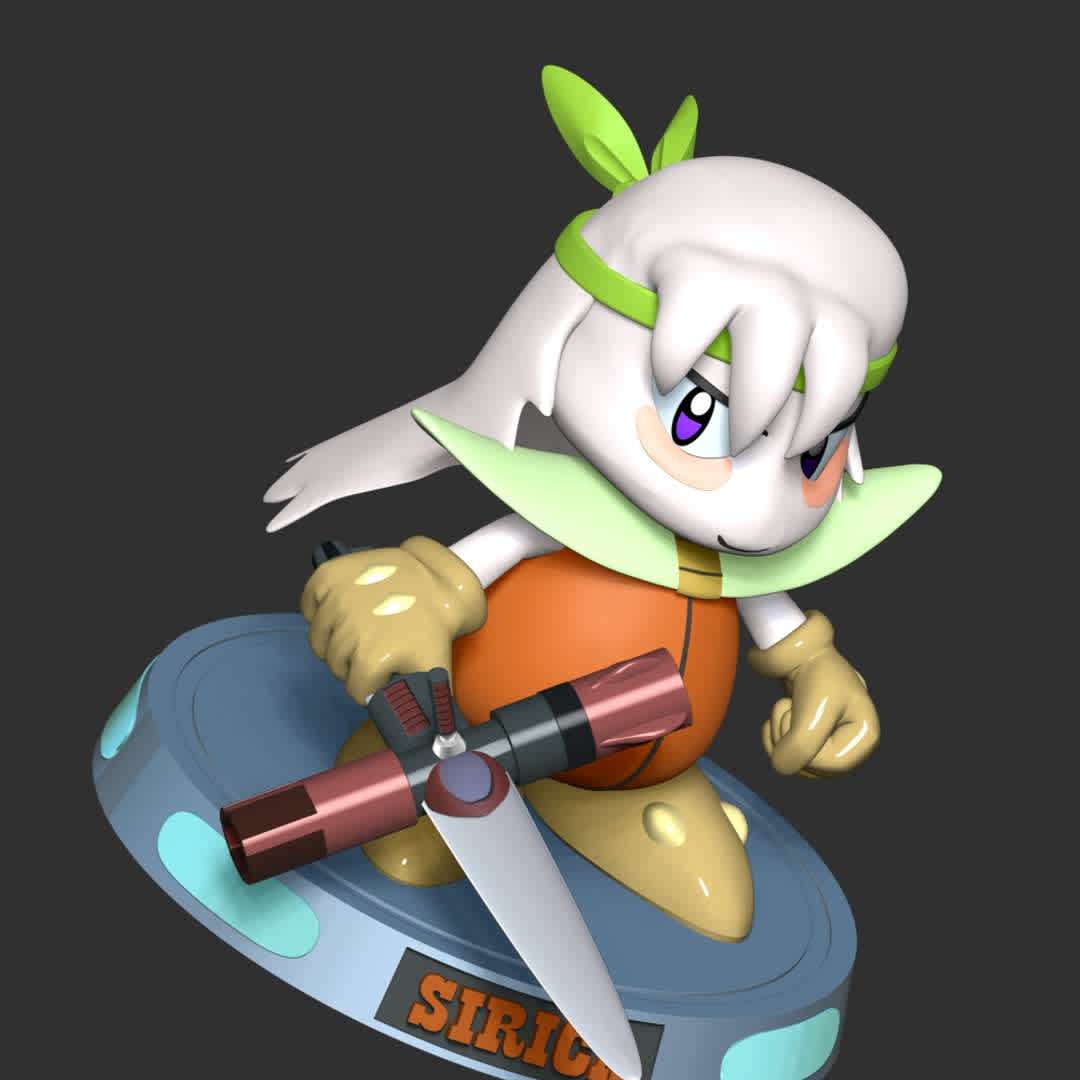 Sirica - Sirica is a pale and white alien girl in Kirby: Right Back at Ya!. Sirica is just as angry and impulsive as Knuckle Joe, and wields a swiss army knife like weapon that can transform into a flamethrower, a grappling hook, a bazooka, a machine gun, and a sword.

These information of this model:

 - Files format: STL, OBJ (included 04 separated files is ready for 3D printing). 
 - Zbrush original file (ZTL) for you to customize as you like.
 - The height is 15 cm
 - The version 1.0. 

The model ready for 3D printing.
Hope you like her.
Don't hesitate to contact me if there are any problems during printing the model. - The best files for 3D printing in the world. Stl models divided into parts to facilitate 3D printing. All kinds of characters, decoration, cosplay, prosthetics, pieces. Quality in 3D printing. Affordable 3D models. Low cost. Collective purchases of 3D files.