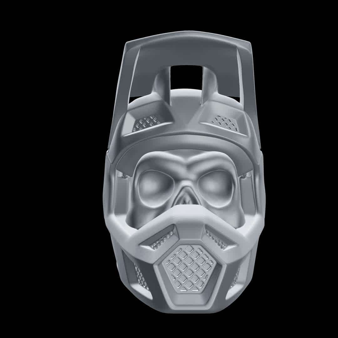 Skull Wearing Motocross Helmet - Skull symbolism is the attachment of symbolic meaning to the human skull. The most common symbolic use of the skull is as a representation of death and mortality.

This 3d model were sculpted especially for  3d printing,I have tried to avoid support as much as possible , but you are going to need to use support at least in the helmet overhanging visor.
I would recommend to use cura tree support for it ,

The 3d printed piece in the images were print with: PLA,0,12 mm Layer high and tree support.

Have fun !!! - Los mejores archivos para impresión 3D del mundo. Modelos Stl divididos en partes para facilitar la impresión 3D. Todo tipo de personajes, decoración, cosplay, prótesis, piezas. Calidad en impresión 3D. Modelos 3D asequibles. Bajo costo. Compras colectivas de archivos 3D.