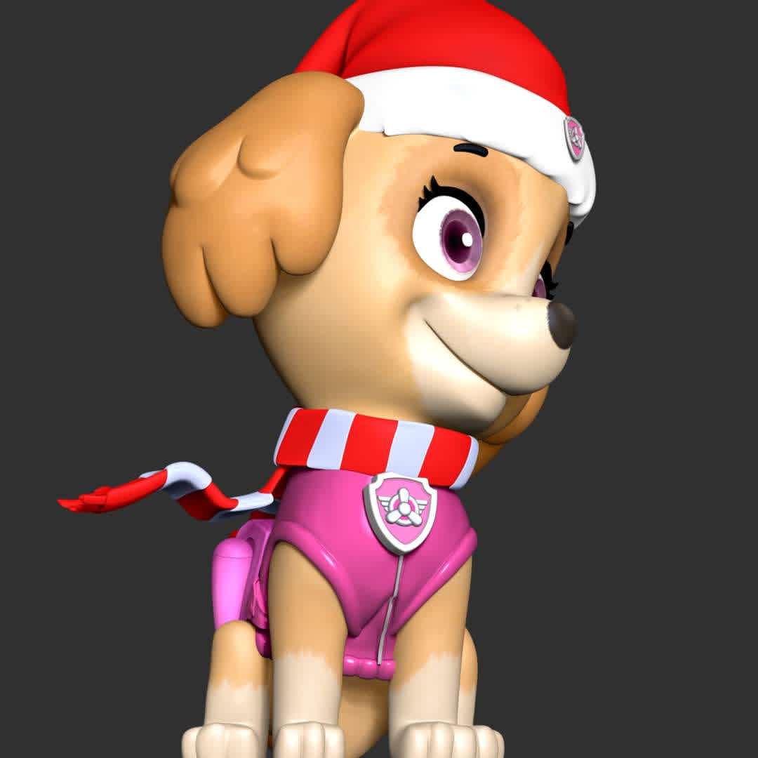 Skye Christmas - Paw Patrol - These information of model:

**- The height of current model is 20 cm and you can free to scale it.**

**- Format files: STL, OBJ to supporting 3D printing.**

Please don't hesitate to contact me if you have any issues question. - Los mejores archivos para impresión 3D del mundo. Modelos Stl divididos en partes para facilitar la impresión 3D. Todo tipo de personajes, decoración, cosplay, prótesis, piezas. Calidad en impresión 3D. Modelos 3D asequibles. Bajo costo. Compras colectivas de archivos 3D.