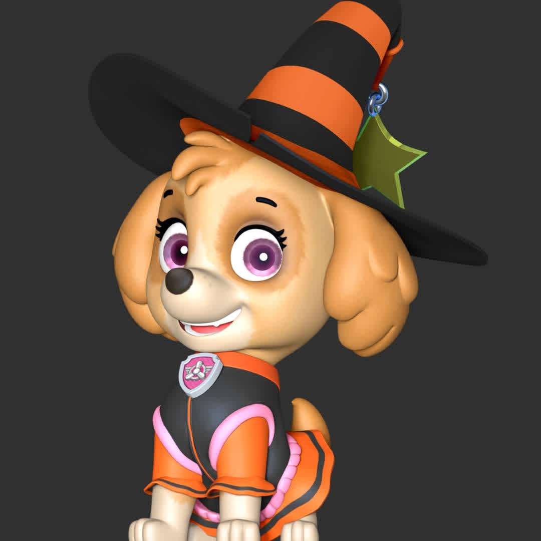 Skye Halloween - Paw Patrol - These information of model:

**- The height of current model is 20 cm and you can free to scale it.**

**- Format files: STL, OBJ to supporting 3D printing.**

Please don't hesitate to contact me if you have any issues question. - The best files for 3D printing in the world. Stl models divided into parts to facilitate 3D printing. All kinds of characters, decoration, cosplay, prosthetics, pieces. Quality in 3D printing. Affordable 3D models. Low cost. Collective purchases of 3D files.