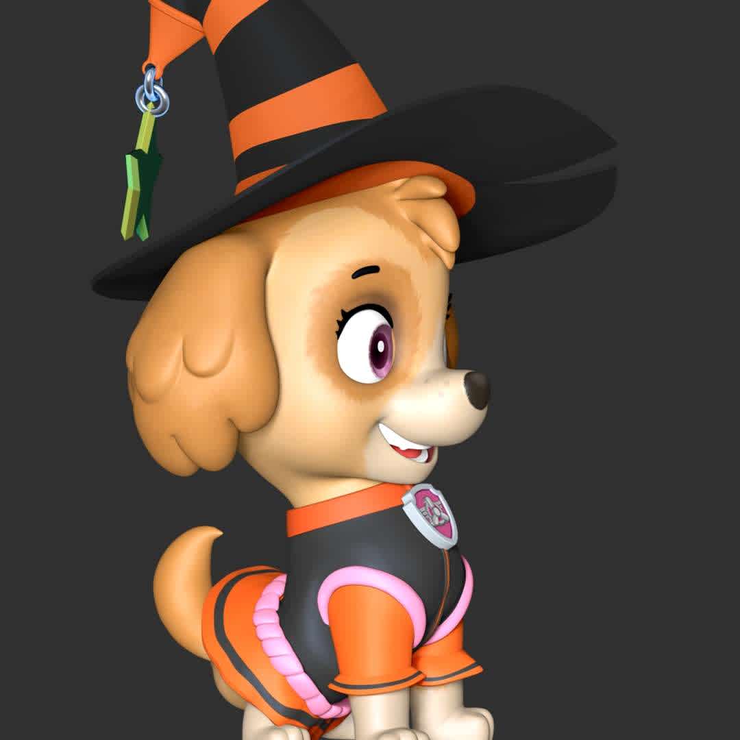 Skye Halloween - Paw Patrol - These information of model:

**- The height of current model is 20 cm and you can free to scale it.**

**- Format files: STL, OBJ to supporting 3D printing.**

Please don't hesitate to contact me if you have any issues question. - The best files for 3D printing in the world. Stl models divided into parts to facilitate 3D printing. All kinds of characters, decoration, cosplay, prosthetics, pieces. Quality in 3D printing. Affordable 3D models. Low cost. Collective purchases of 3D files.