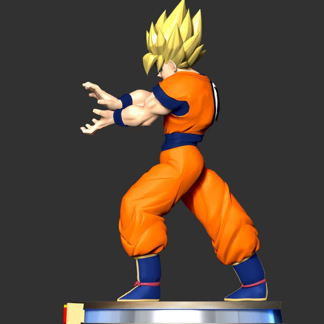 Son Goku - Dragon Ball - This model has a height of 18 cm.

When you purchase this model, you will own:

 - STL, OBJ file with 03 separated files (included key to connect parts) is ready for 3D printing.
 - Zbrush original files (ZTL) for you to customize as you like.

This is version 1.0 of this model.

Thanks for viewing! Hope you like him.  - Los mejores archivos para impresión 3D del mundo. Modelos Stl divididos en partes para facilitar la impresión 3D. Todo tipo de personajes, decoración, cosplay, prótesis, piezas. Calidad en impresión 3D. Modelos 3D asequibles. Bajo costo. Compras colectivas de archivos 3D.