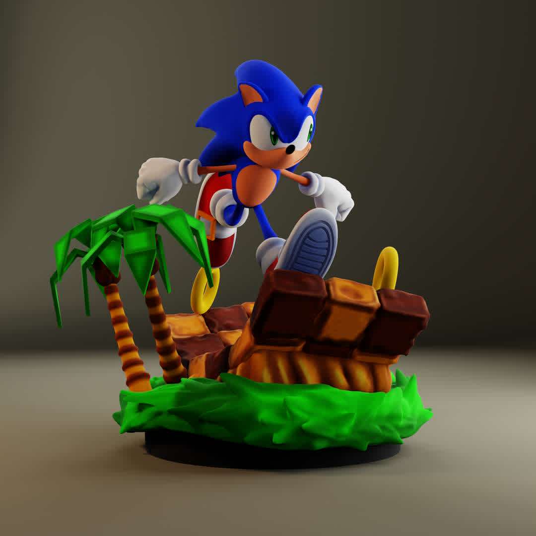 Sonic Green Hill Zone - My design of Sonic running in the Green Hill Zone, in the form of a statue. Sonic was my first character that I drew as a child and today I bring him in 3D design. Nostalgic!

20 cm
14 parts
STL and OBJ - The best files for 3D printing in the world. Stl models divided into parts to facilitate 3D printing. All kinds of characters, decoration, cosplay, prosthetics, pieces. Quality in 3D printing. Affordable 3D models. Low cost. Collective purchases of 3D files.