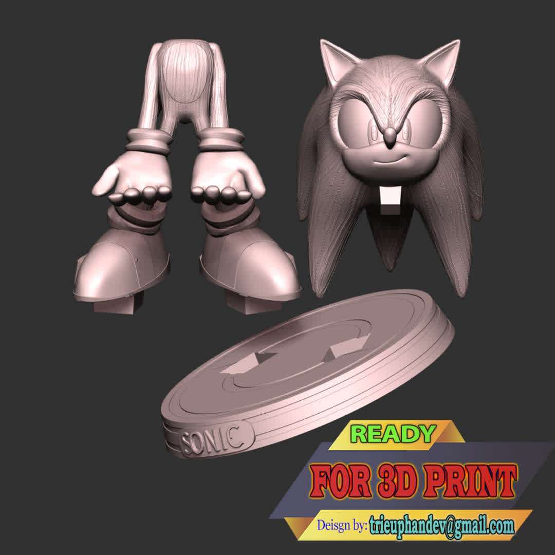 Sonic the Hedgehog - This model has a height of 12 cm.

When you purchase this model, you will own:

- STL, OBJ file with 03 separated files (with key to connect together) is ready for 3D printing.

- Zbrush original files (ZTL) for you to customize as you like.

This is version 1.0 of this model.

Hope you like him. Thanks for viewing! - The best files for 3D printing in the world. Stl models divided into parts to facilitate 3D printing. All kinds of characters, decoration, cosplay, prosthetics, pieces. Quality in 3D printing. Affordable 3D models. Low cost. Collective purchases of 3D files.