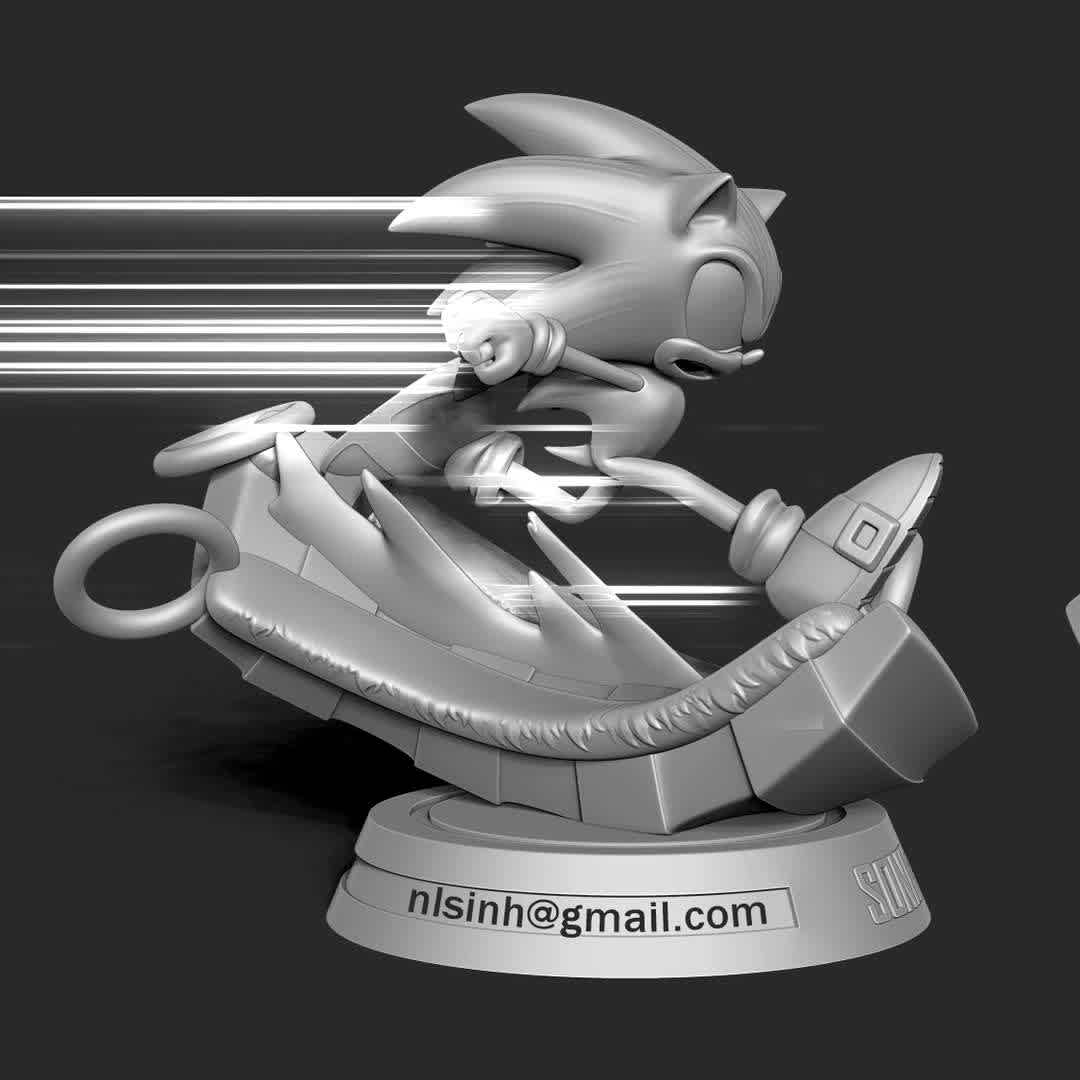 Sonic the Hedgehog - Lightning fast - When you purchase this product, you will own:

- OBJ, STL files are ready for 3D printing.

- Zbrush original files (ZTL) for you to customize as you like.

Hope you guys like him :)

Thanks so much for viewing my model! - The best files for 3D printing in the world. Stl models divided into parts to facilitate 3D printing. All kinds of characters, decoration, cosplay, prosthetics, pieces. Quality in 3D printing. Affordable 3D models. Low cost. Collective purchases of 3D files.