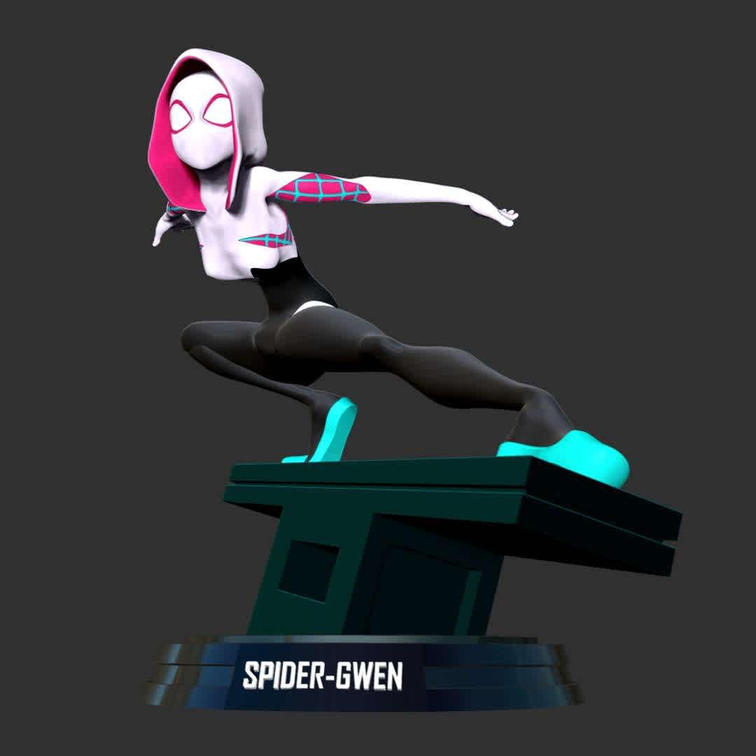 Spider-Gwen Fanart - I don't know how many Gwen models I've made. She has an inspiration for an artist like me.

When you purchase this model, you will own:

-STL, OBJ file with 04 separated files (with key to connect together) is ready for 3D printing.

-Zbrush original files (ZTL) for you to customize as you like.

This is version 1.0 of this model.

Hope you like her. Thanks for viewing! - The best files for 3D printing in the world. Stl models divided into parts to facilitate 3D printing. All kinds of characters, decoration, cosplay, prosthetics, pieces. Quality in 3D printing. Affordable 3D models. Low cost. Collective purchases of 3D files.