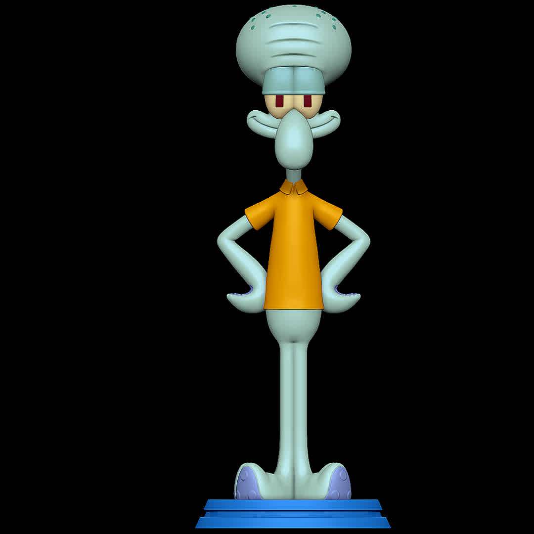 Squidward - SpongeBob SquarePants - Classic - The best files for 3D printing in the world. Stl models divided into parts to facilitate 3D printing. All kinds of characters, decoration, cosplay, prosthetics, pieces. Quality in 3D printing. Affordable 3D models. Low cost. Collective purchases of 3D files.