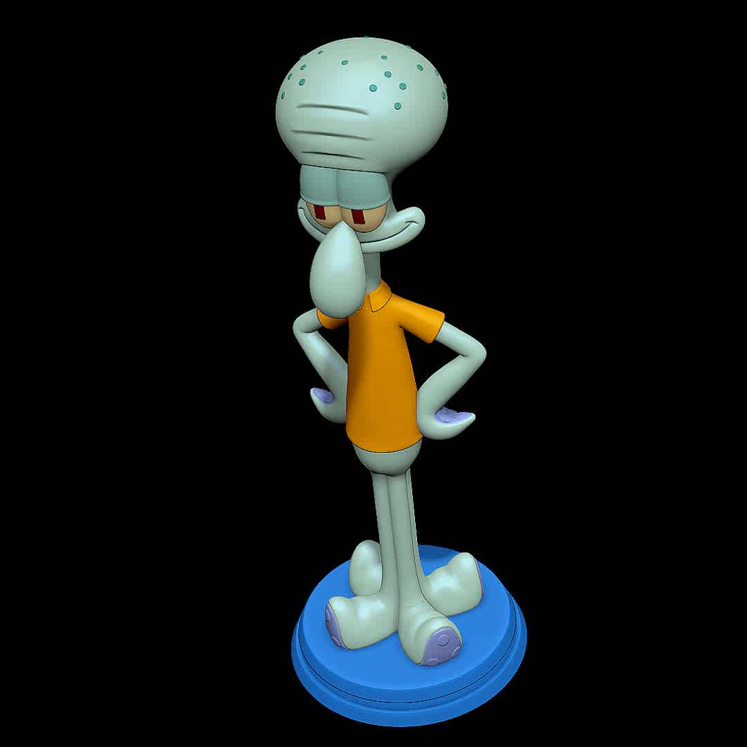 Squidward - SpongeBob SquarePants - Classic - The best files for 3D printing in the world. Stl models divided into parts to facilitate 3D printing. All kinds of characters, decoration, cosplay, prosthetics, pieces. Quality in 3D printing. Affordable 3D models. Low cost. Collective purchases of 3D files.