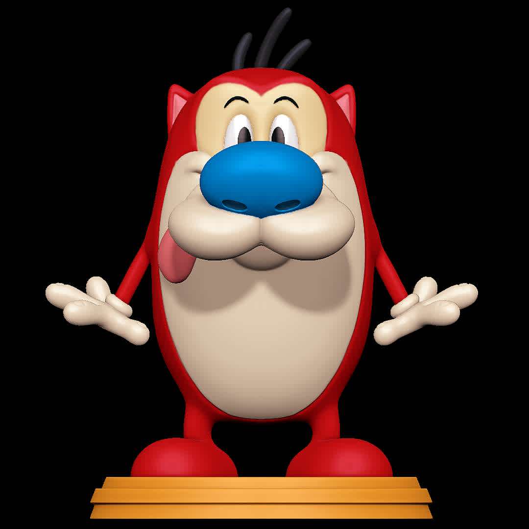 Stimpy - The Ren and Stimpy Show - Classic - The best files for 3D printing in the world. Stl models divided into parts to facilitate 3D printing. All kinds of characters, decoration, cosplay, prosthetics, pieces. Quality in 3D printing. Affordable 3D models. Low cost. Collective purchases of 3D files.