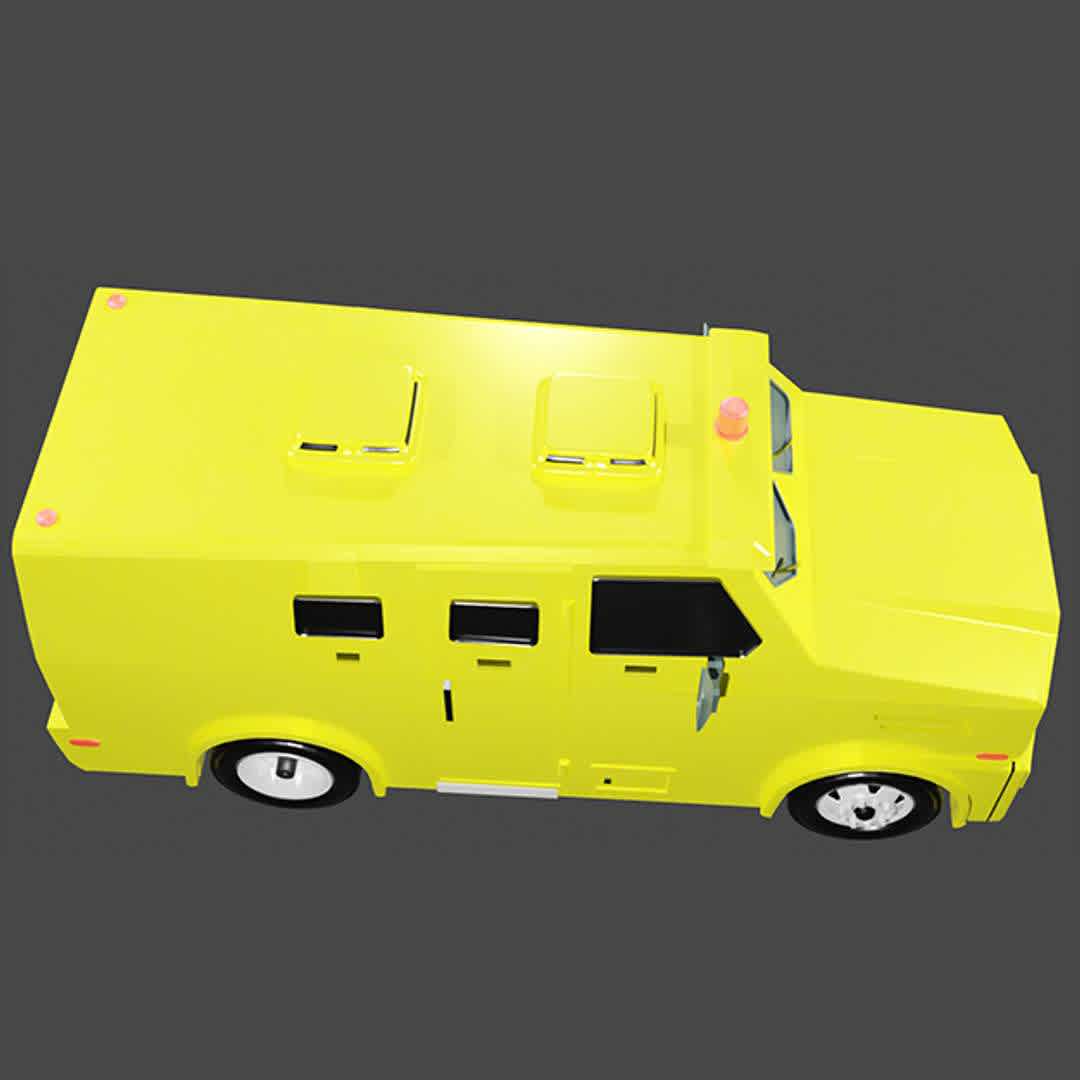 strong car Mercedes Benz 712e - Mercedes Benz 712e armored car, vehicle used to transport valuables, model ready for printing. - Os melhores arquivos para impressão 3D do mundo. Modelos stl divididos em partes para facilitar a impressão 3D. Todos os tipos de personagens, decoração, cosplay, próteses, peças. Qualidade na impressão 3D. Modelos 3D com preço acessível. Baixo custo. Compras coletivas de arquivos 3D.