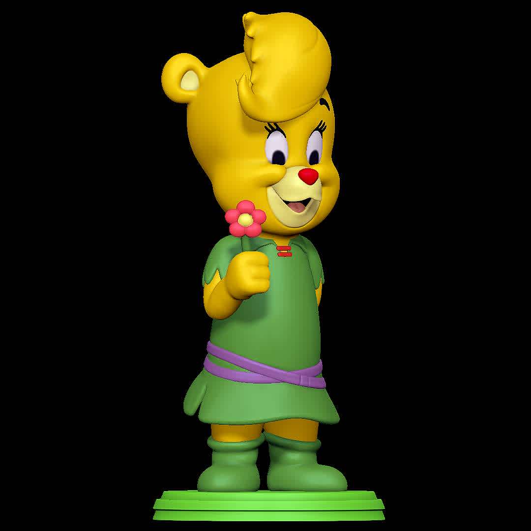 Sunni Gummi - Adventures of the Gummi Bears - Character from Adventures of the Gummi Bears
 - Los mejores archivos para impresión 3D del mundo. Modelos Stl divididos en partes para facilitar la impresión 3D. Todo tipo de personajes, decoración, cosplay, prótesis, piezas. Calidad en impresión 3D. Modelos 3D asequibles. Bajo costo. Compras colectivas de archivos 3D.