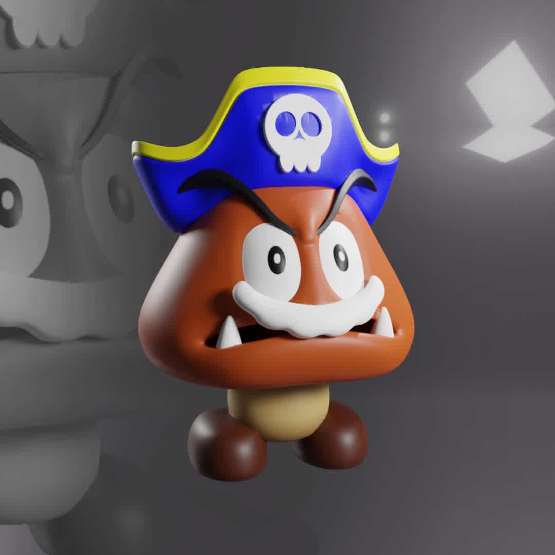 PIRATE GOOMBA - SUPER MARIO - When you purchase this model, you will own:

1 STL file full figure.

STL files with 2 separated files is ready for 3D printing.

Hope you like it. Thanks for viewing! - The best files for 3D printing in the world. Stl models divided into parts to facilitate 3D printing. All kinds of characters, decoration, cosplay, prosthetics, pieces. Quality in 3D printing. Affordable 3D models. Low cost. Collective purchases of 3D files.